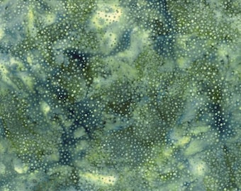 Hoffman Fabrics Dot Celestials Green Batik Fabric 885-549-Celestials