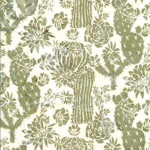 Hoffman Fabrics Sprout Southwest Cactus Flowers Batik Fabric R2266-227-Sprout