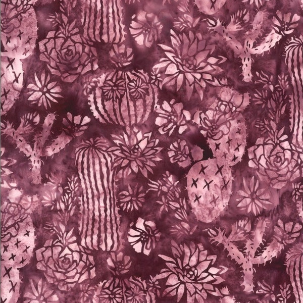 Hoffman Fabrics Blooms Southwest Cactus Flowers Batik Fabric R2266-562-Blooms
