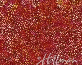 Hoffman Fabrics Dot Garnet Red Batik Fabric 885-231-Garnet