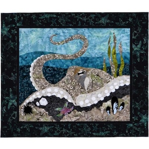 Wildfire Designs Alaska Maritime&#39;s Most Wanted Octopus Applique Quilt Pattern