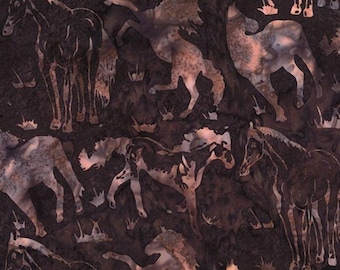 Hoffman Fabrics Brown Horse Batik Fabric W2597-253