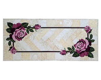 Wildfire Designs Alaska Eva's Roses Flower Table Runner Applique Quilt Pattern