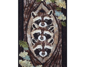 Toni Whitney Design Who What Where Raccoon Applique Quilt Pattern