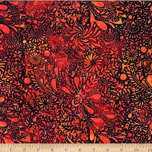 Hoffman Fabrics Paprika Dragonfly Batik Fabric W2609-389-Paprika