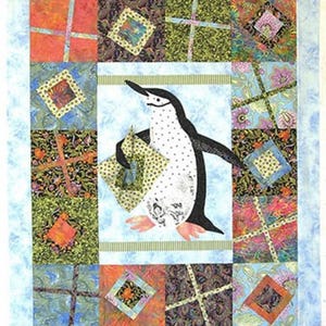 Java House Quilts Penguins Puzzle Applique Quilt Pattern