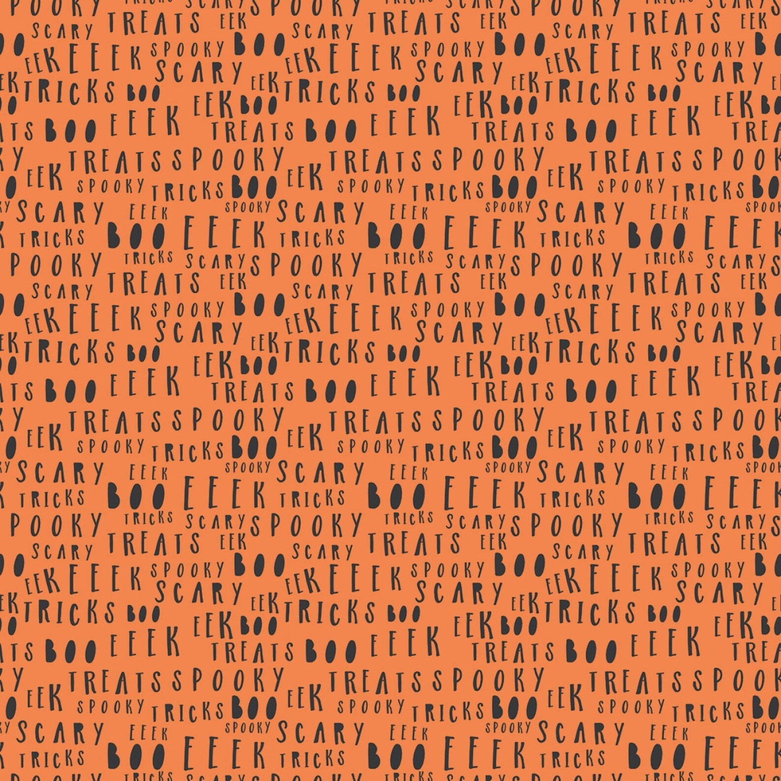 Riley Blake Designs Hey Bootiful Words Orange Cotton Fabric C13134 ...