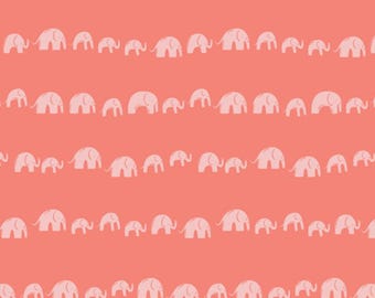 Art Gallery Fabrics Selva Elephants Echo Earthy Cotton Fabric SLV-14515