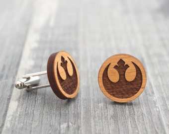 Star Wars Rebel Alliance Wooden Cuff Links