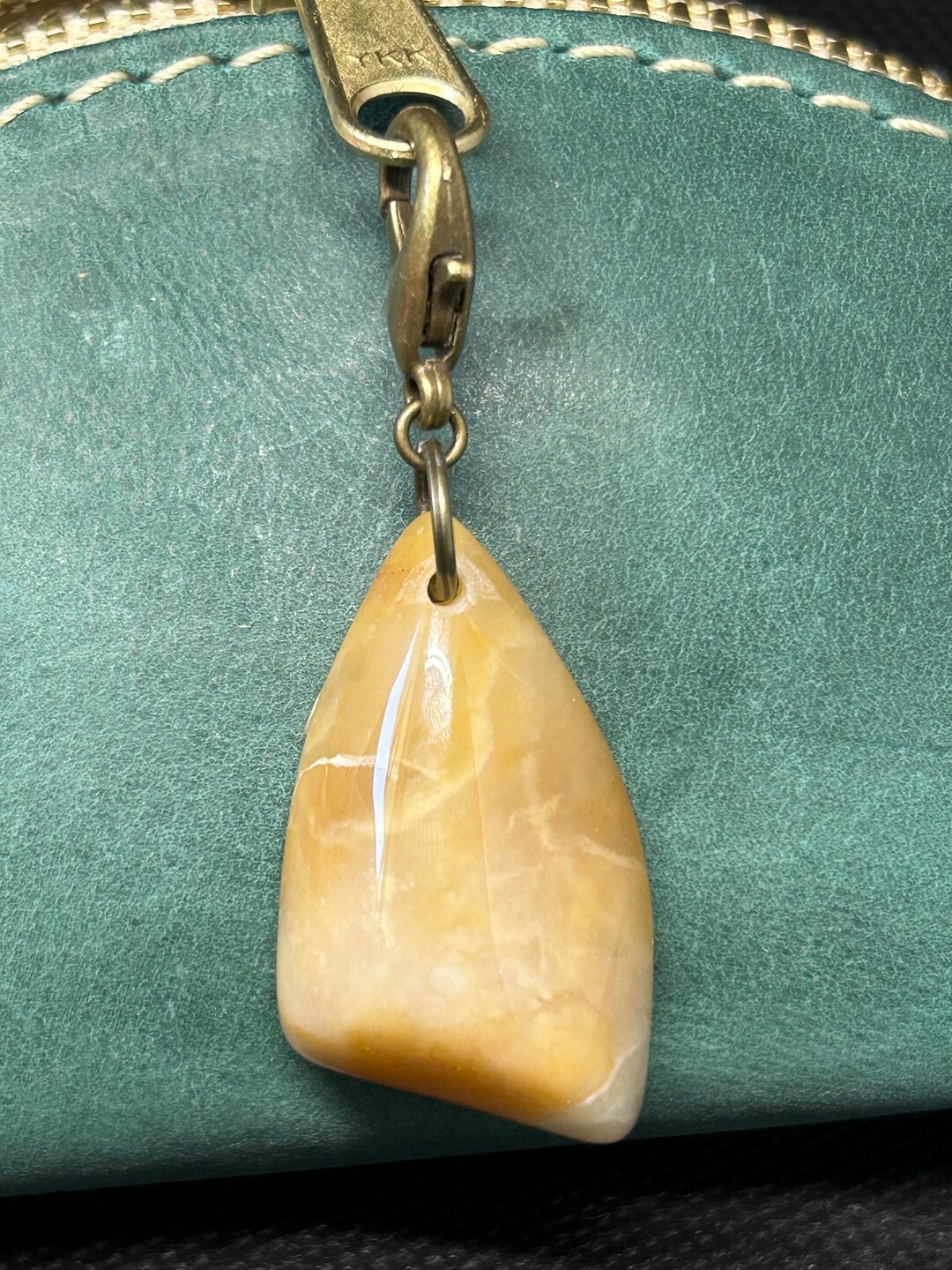 Translucent Riber Quartz Yellowstone River Quartz Teardrop – Creamy Golden Charm With ...