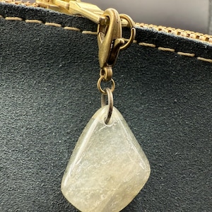 Yellowstone Aventurine Charm – Gray-Green Gemmy Stone with Subtle Mica Flash