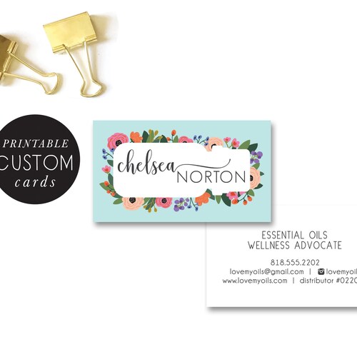 Printable Essential Oil Sample Cards Hand Illustrated Design | Etsy