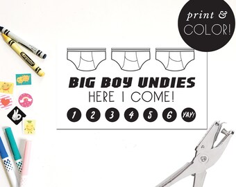 Potty Training Punch Card - Etsy