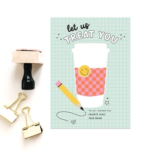teachers favorite coffee or tea - getting to know you - teacher appreciation - favorites - teacher survey - hand illustrated - printable