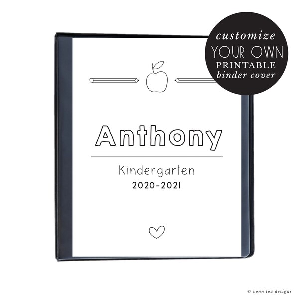 Binder Cover Sheet - Etsy