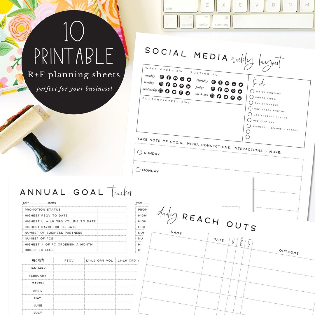 Printable Rodan and Fields Planner Planning Sheets - Etsy