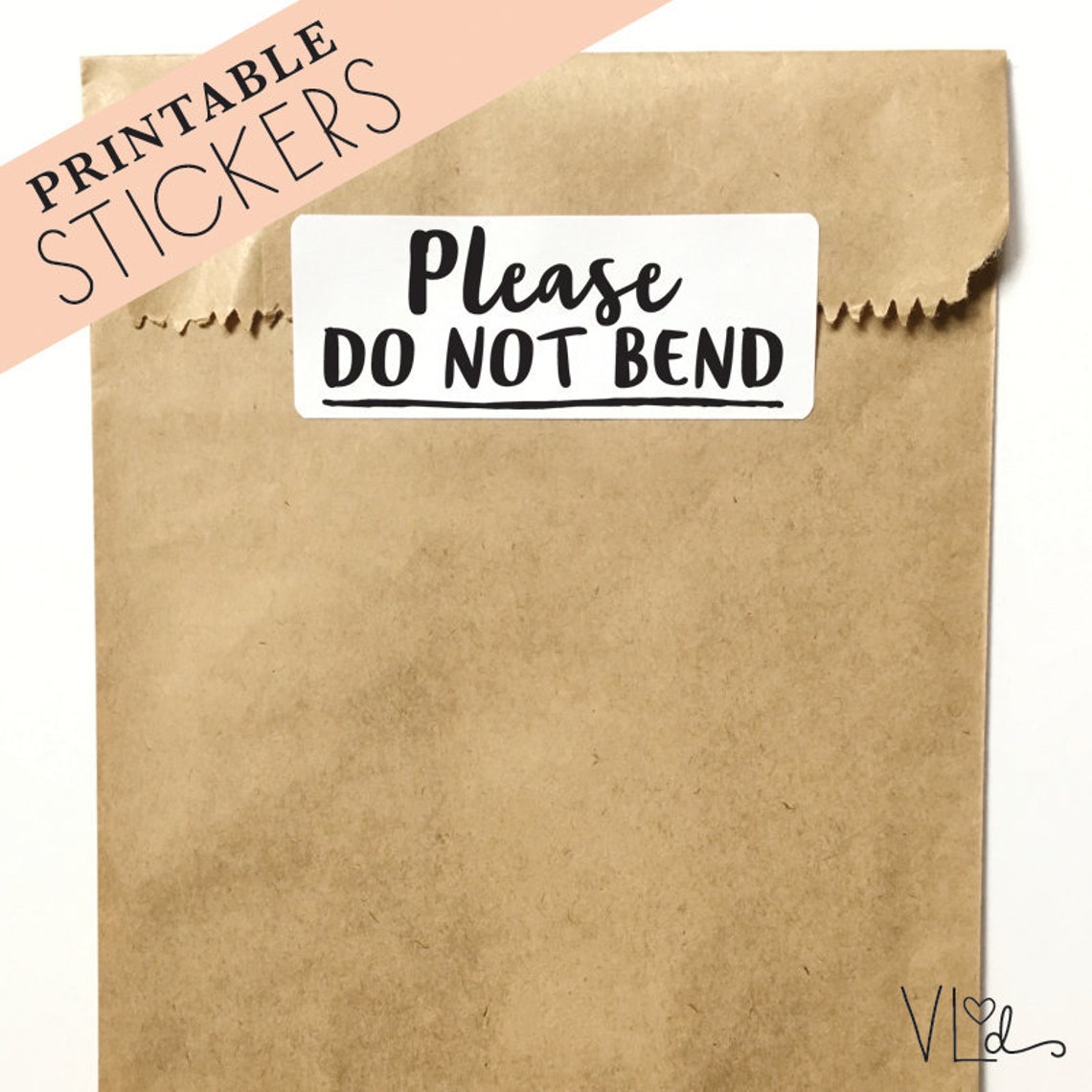Printable Do Not Bend Sticker Be Careful Handle With Care - Etsy