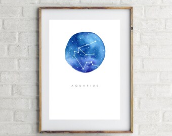 Aquarius Zodiac Print | 8x10 PRINT