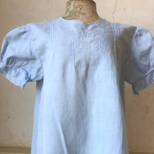 Vintage silk lined cream colored layette robe infant gown embroidery ribbon ties c1940