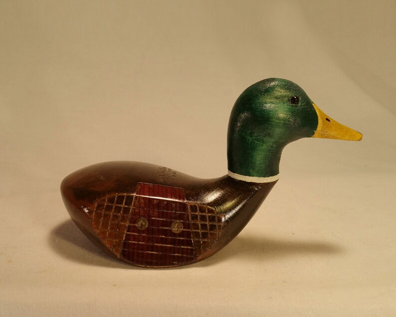Handcarved Vintage Golf Club Duck Mallard Etsy