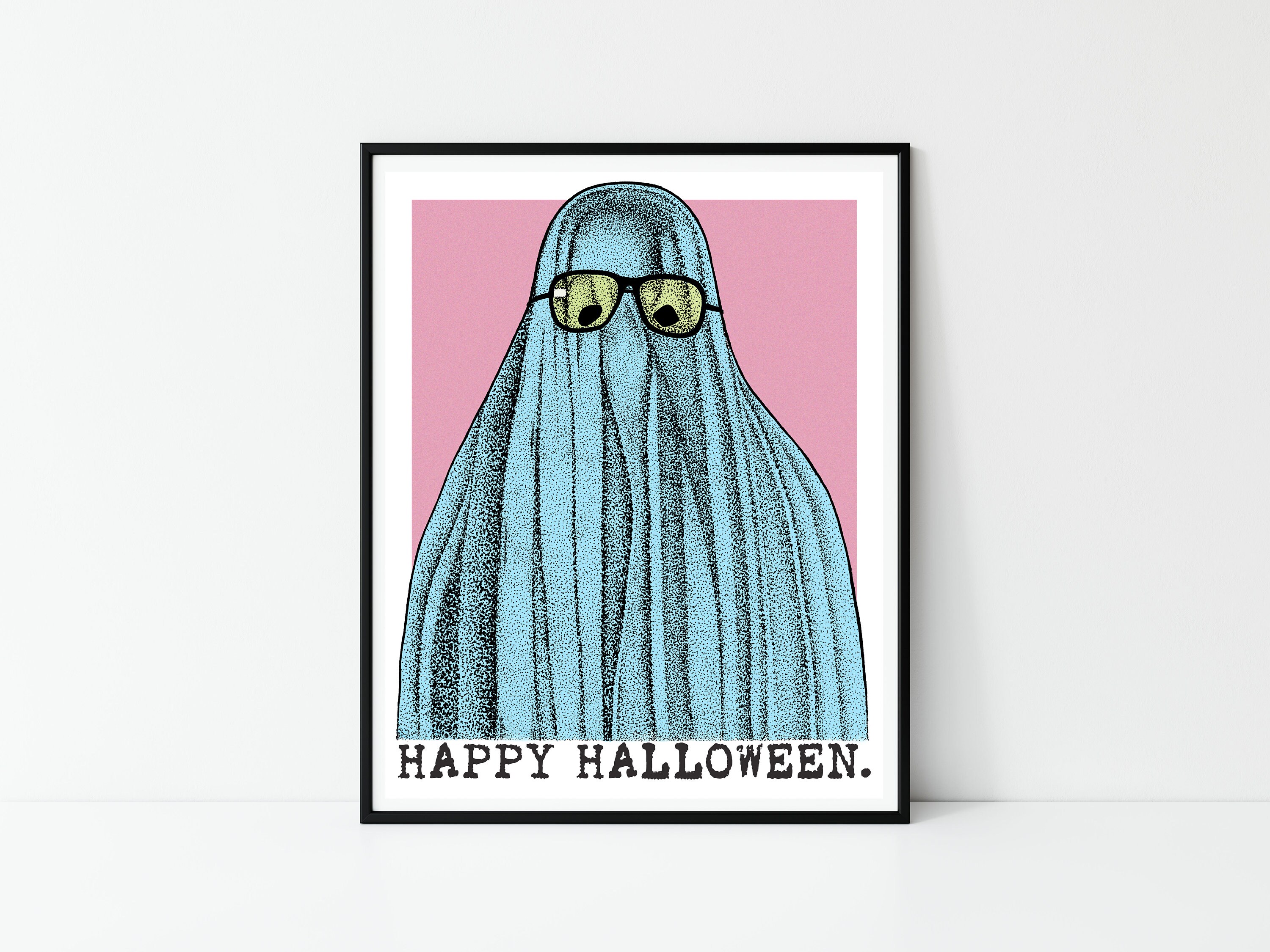 Halloween Ghost Bob art print. | Etsy