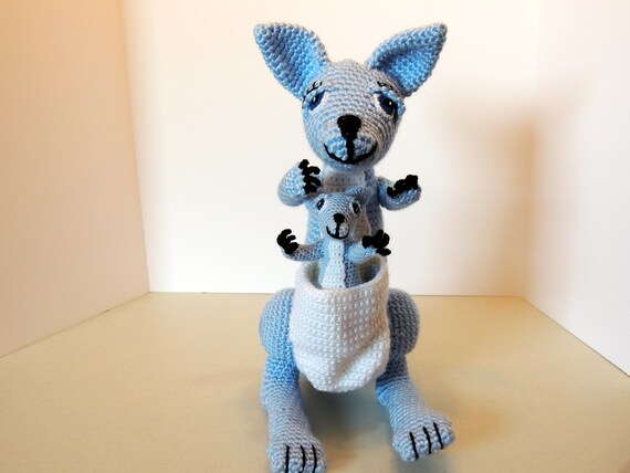 blue kangaroo plush toy