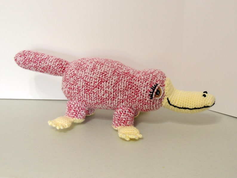 Platypus Doll, Handmade Amigurumi Crocheted Stuffed Animal, Toy, Doll, Baby Shower Gift, New Mom