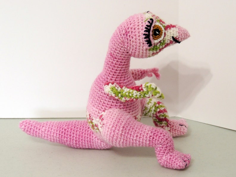 Dinosaur, Amigurumi, Handmade Doll, Crochet Stuffed Animal, Toy, Doll, Baby Shower Gift, New Mom