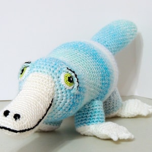 Handmade Crocheted Platypus Doll: Amigurumi Stuffed Animal Toy