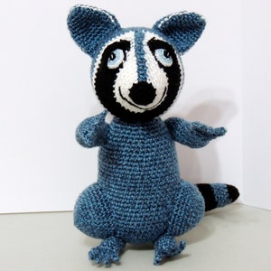 Handmade Crochet Raccoon Amigurumi: Stuffed Animal Toy