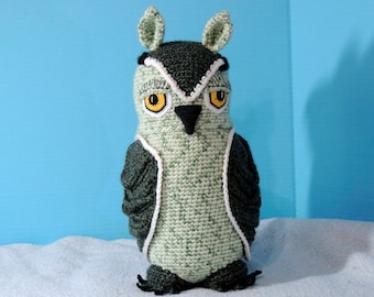 Great Horned Owl, handmade amigurumi crocheted stuffed animal, toy, doll, baby shower gift, new mom gift, new dad gift