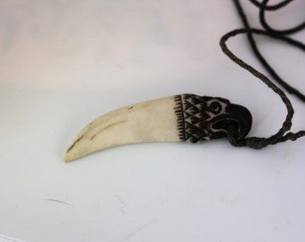 Tribal Eagle Carved In Bone