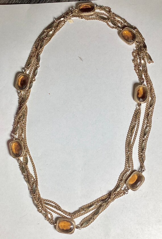 Sara Coventry Multi Strand Chain Necklace