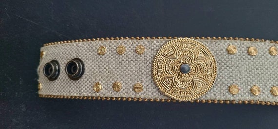 Leather Belt Cuff Bracelet - image 2