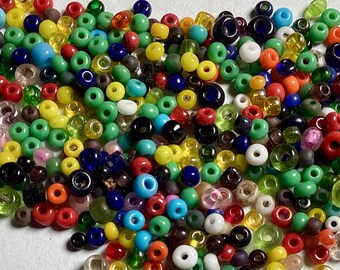 Small Seed Beads Various Colors 22 grams