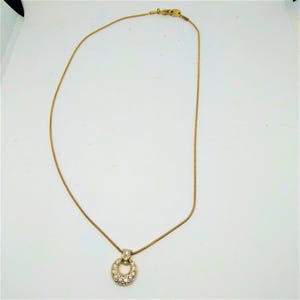 Avon Faux Diamond Pendent And Gold Toned Chain image 2