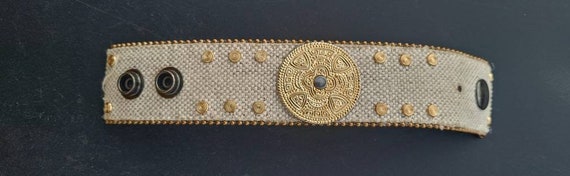 Leather Belt Cuff Bracelet - image 1