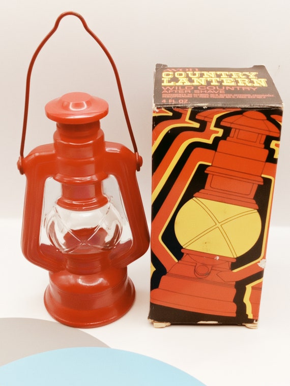 Avon Country Lantern Decanter with Wild Country A… - image 1