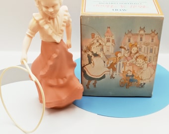 Vintage Avon Girl & Roll-A-Hoop perfume bottle Collectible Avon perfume bottle 1970's