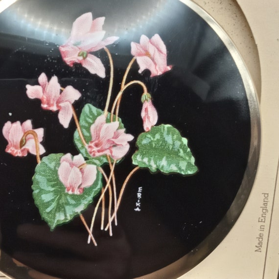 1960s Signed Stratton Pink Cyclamen  Flower Desig… - image 2