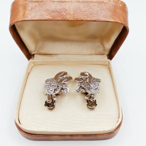 Stunning Kigu Clip On Earrings Rhodium Plated Mar… - image 10