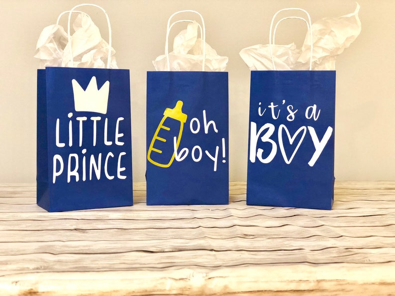 Baby Boy Gift Bags Baby Boy Boy Bags Blue Gift Bags Baby Etsy
