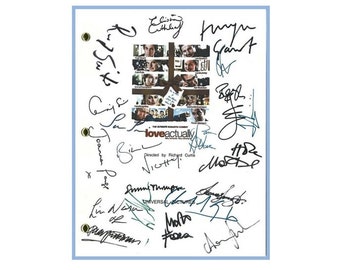 Love Actually Movie Script Signed Screenplay Autographed Alan Rickman, Hugh Grant, Emma Thompson, Colin Firth, Liam Neeson, Keira Knightley