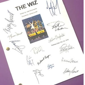 THE WIZ Script Signed Diana Ross, Michael Jackson, Lena Horne, Richard Pryor, Luther Vandross, Quincy Jones + Sidney Lamet more