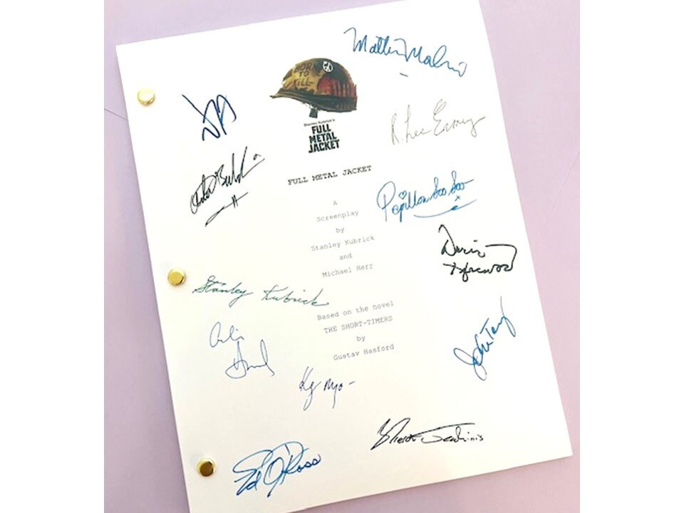 Full Metal Jacket Movie Signed Screenplay Autographed Matthew