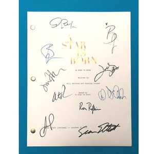 A Star is Born 2018 Final Script signed Bradley Cooper, Lady Gaga, Sam Elliott, Anthony Ramos, Sam Elliott, Dave Chappelle + more