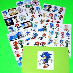 Sonic the Hedgehog 77 Cut and Peel Stickers Birthday Party Favors Decorations Goody Bags