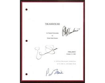 The Karate Kid Movie Script Signed Screenplay Autographed: Ralph Macchio, Pat Morita, Elisabeth Shue