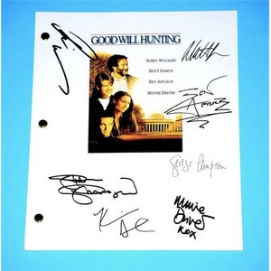 Goodwill Hunting Good Will Movie Signed Script Screenplay Autographed: Ben Afleck, Matt Demon, Robin Williams, Kevin Smith, George Plimpton