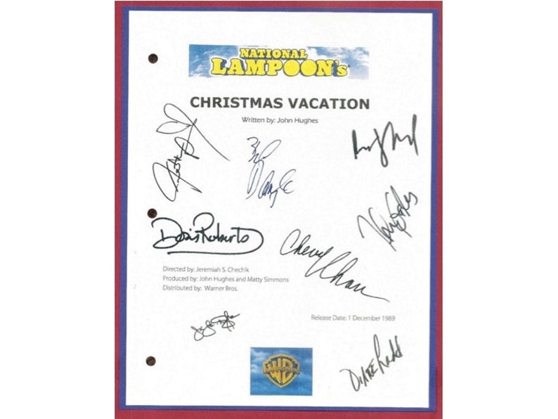 National Lampoon's Christmas Vacation Movie Script Signed Etsy